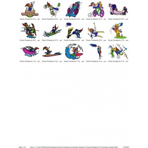 Package 15 Woody Woodpecker 01 Embroidery Designs